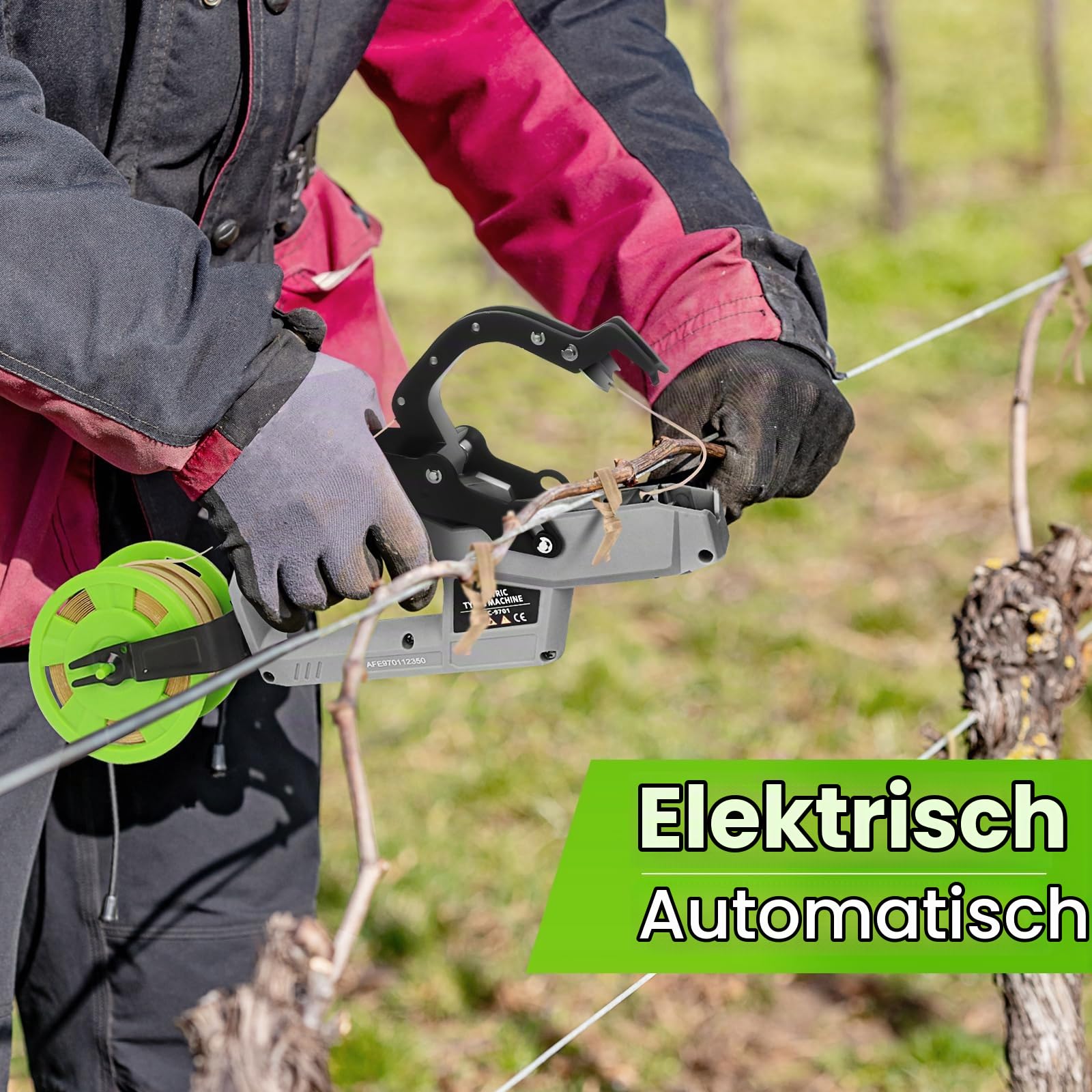 Bindezange für Pflanzen Profi, Elektrische Pflanzenbindemaschine