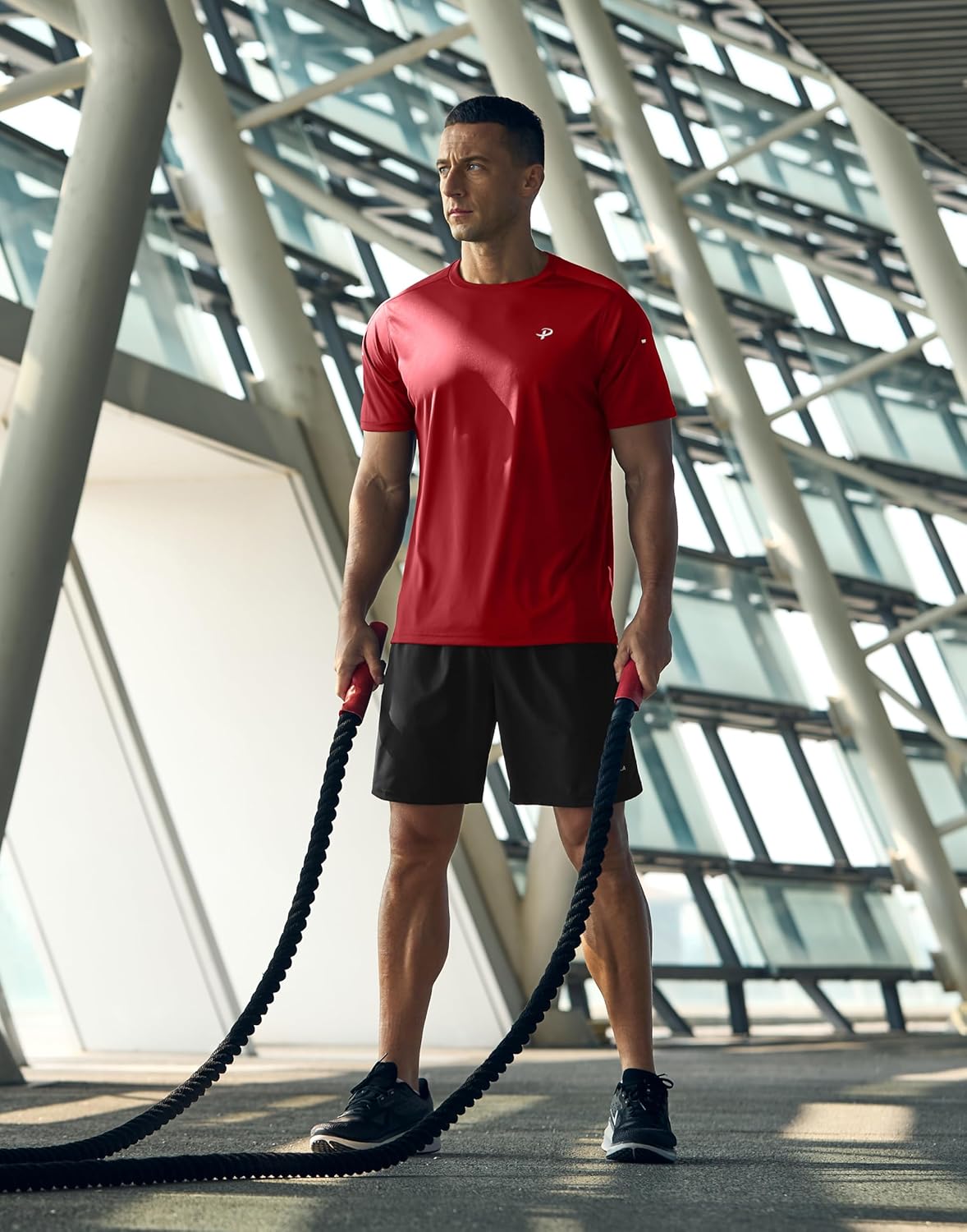 Pudolla Men's Workout Running T-Shirts Lightweight Quick Dry Athletic Gym Shirts for Men Short Sleeve Sport Tee Tops - Image 3