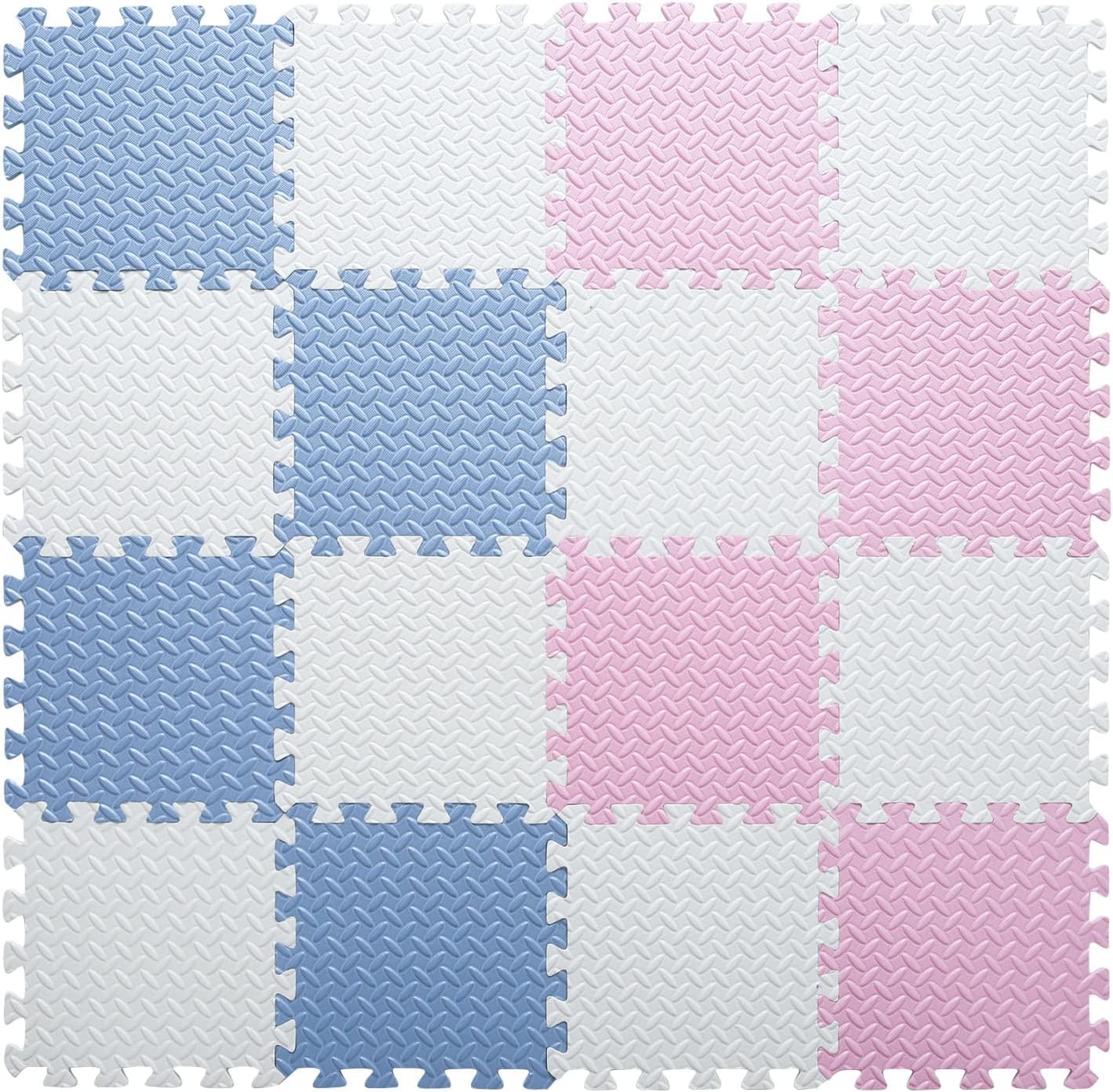 Alfombra Puzzle Bebe 18 Piezas Alfombra Juego Puzzle Infantil, 30 x 30 x 1,2 cm, 16.5sqft, EVA Alfombrillas de Enclavamiento Suelo