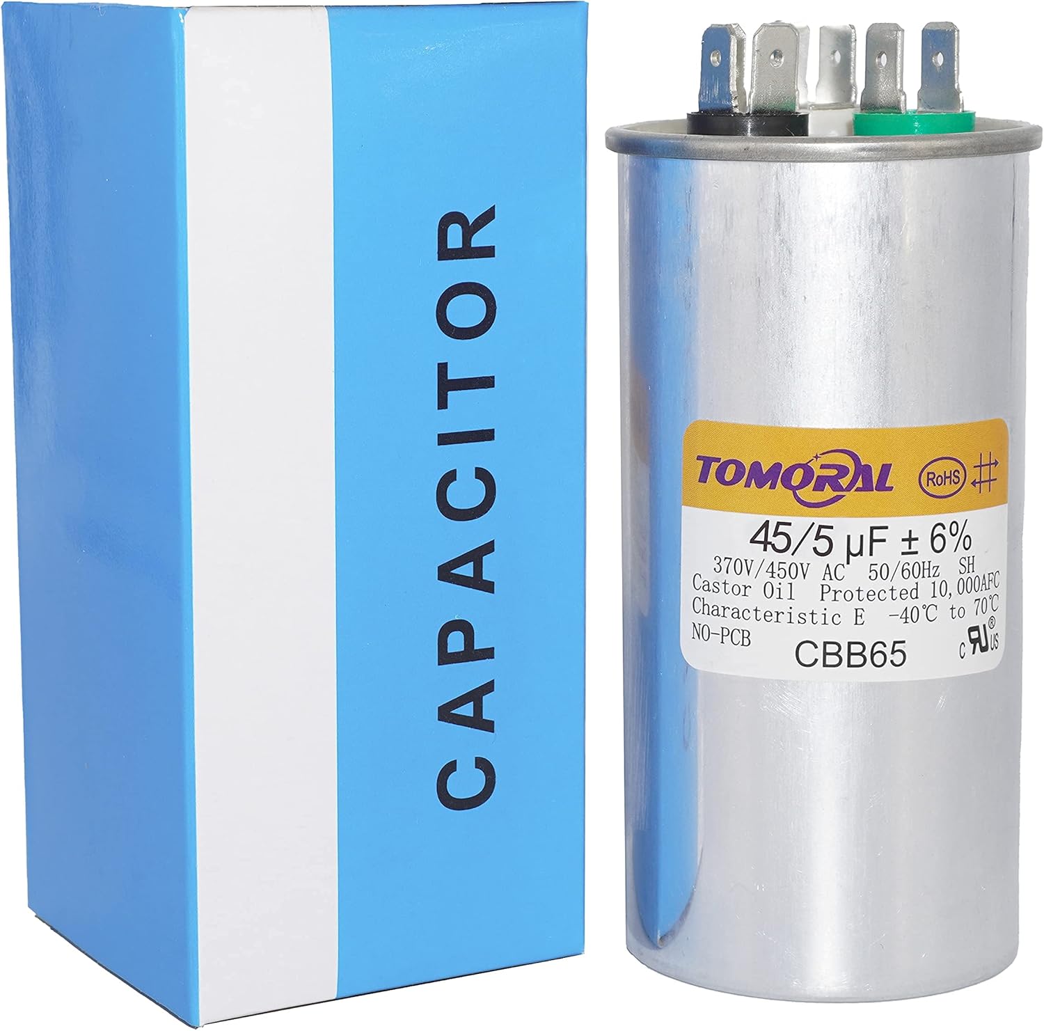 Capacitors 45 5 Microfarad Runs AC Motor and Fan Capacitor 45 5 uf MFD