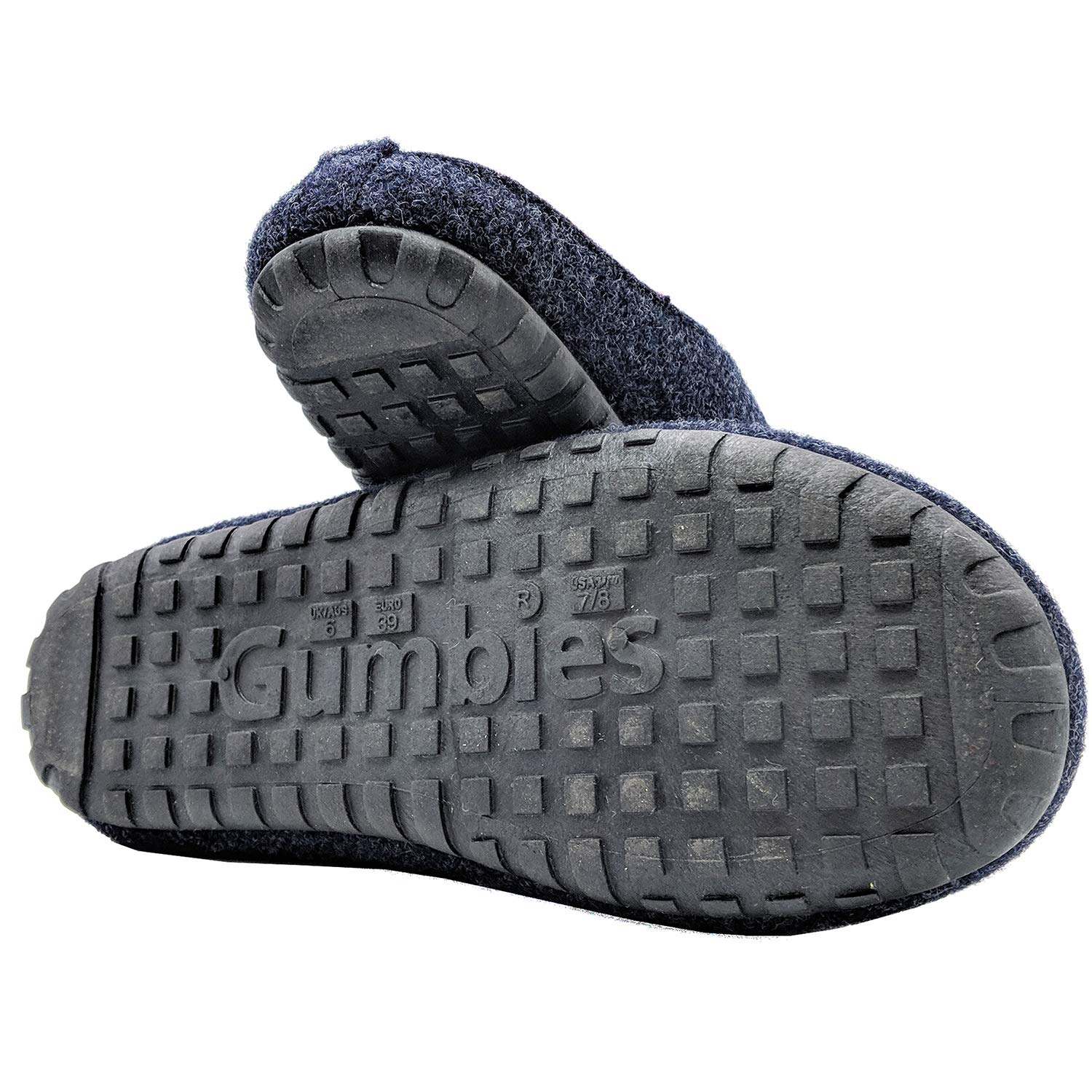 Gumbies Hausschuhe aus recycelten Materialien - rutschfeste & stabile Sohle, herausnehmbare Einlegesohle, wärmehaltend, für drinnen & draußen geeignet - Navy Pink, 40