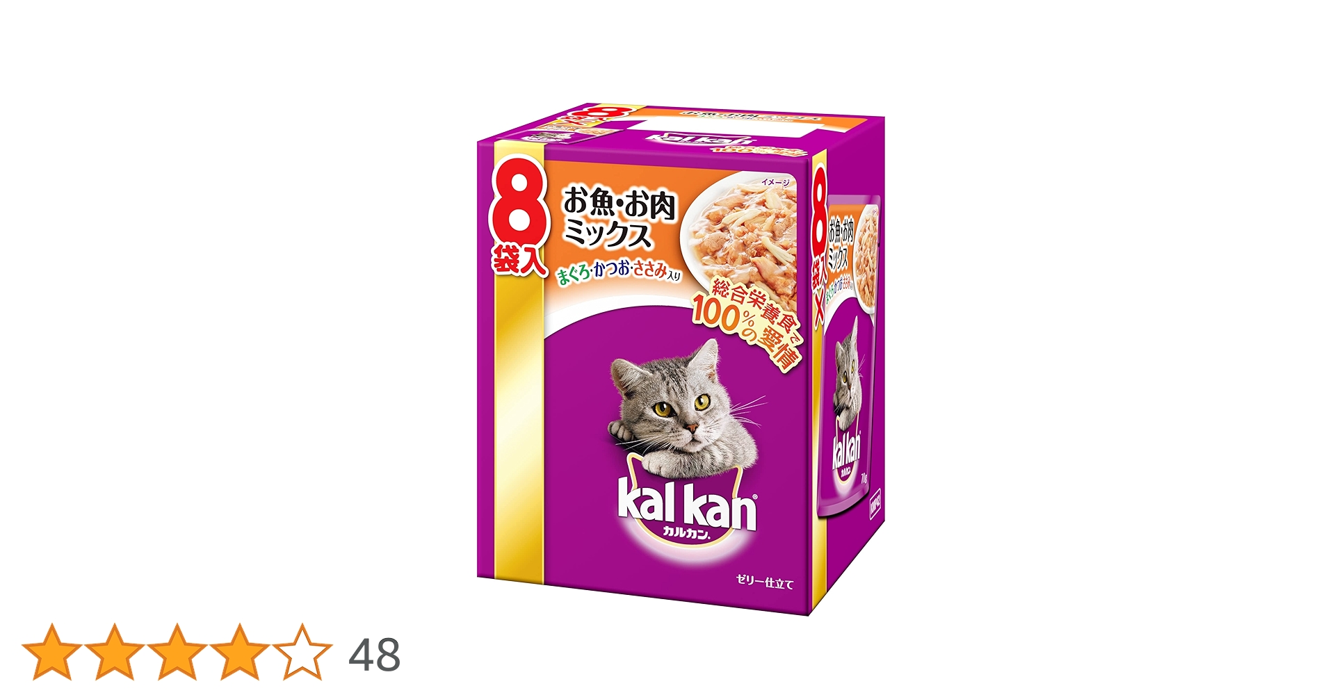 Amazon.co.jp: カルカン パウチ 1歳から 70g×8袋 お魚・お肉ミックス