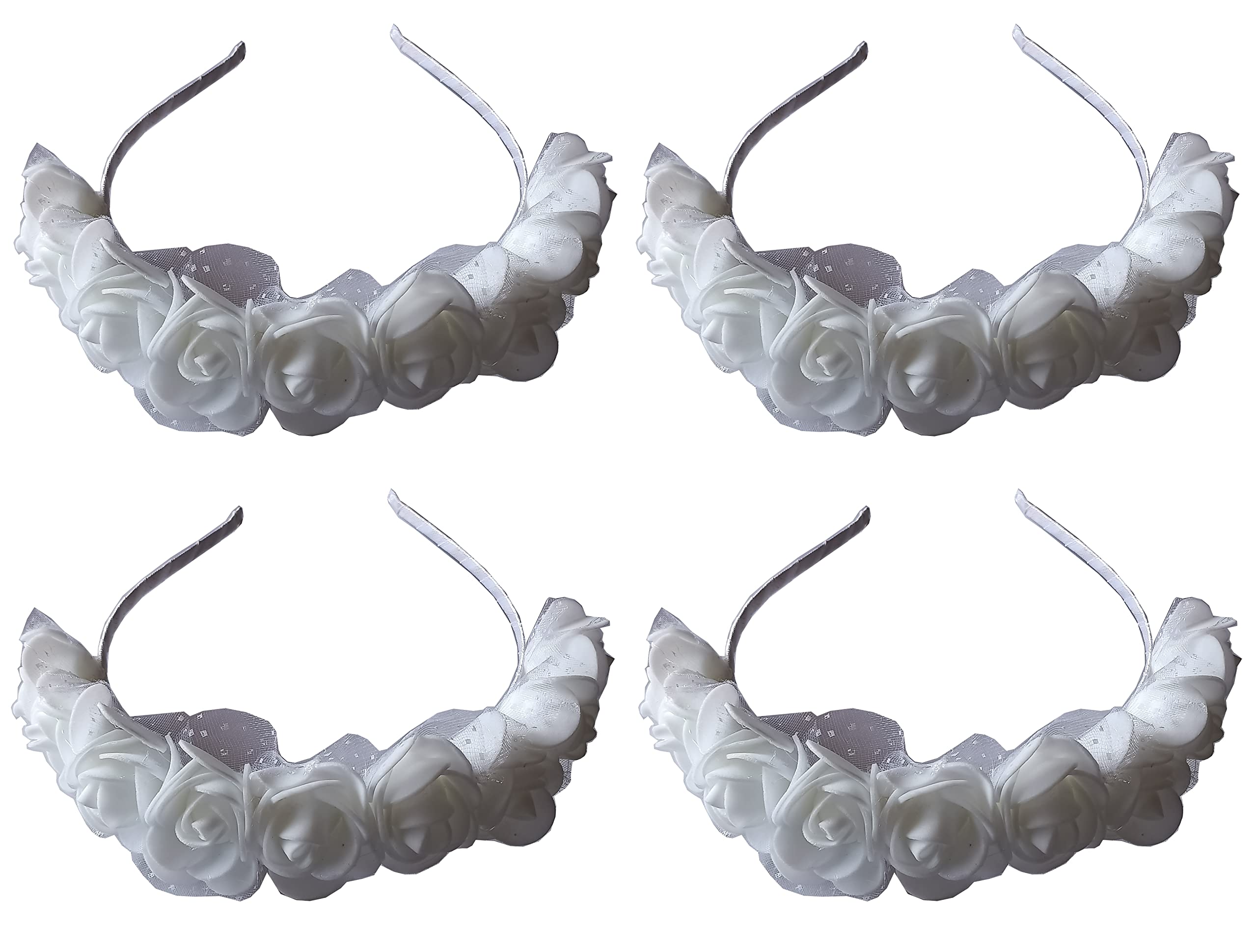 Flower Headband Hairband for Girls (Pack of 4, White) (B09XDHTJ1S) Amazon Price History, Amazon Price Tracker