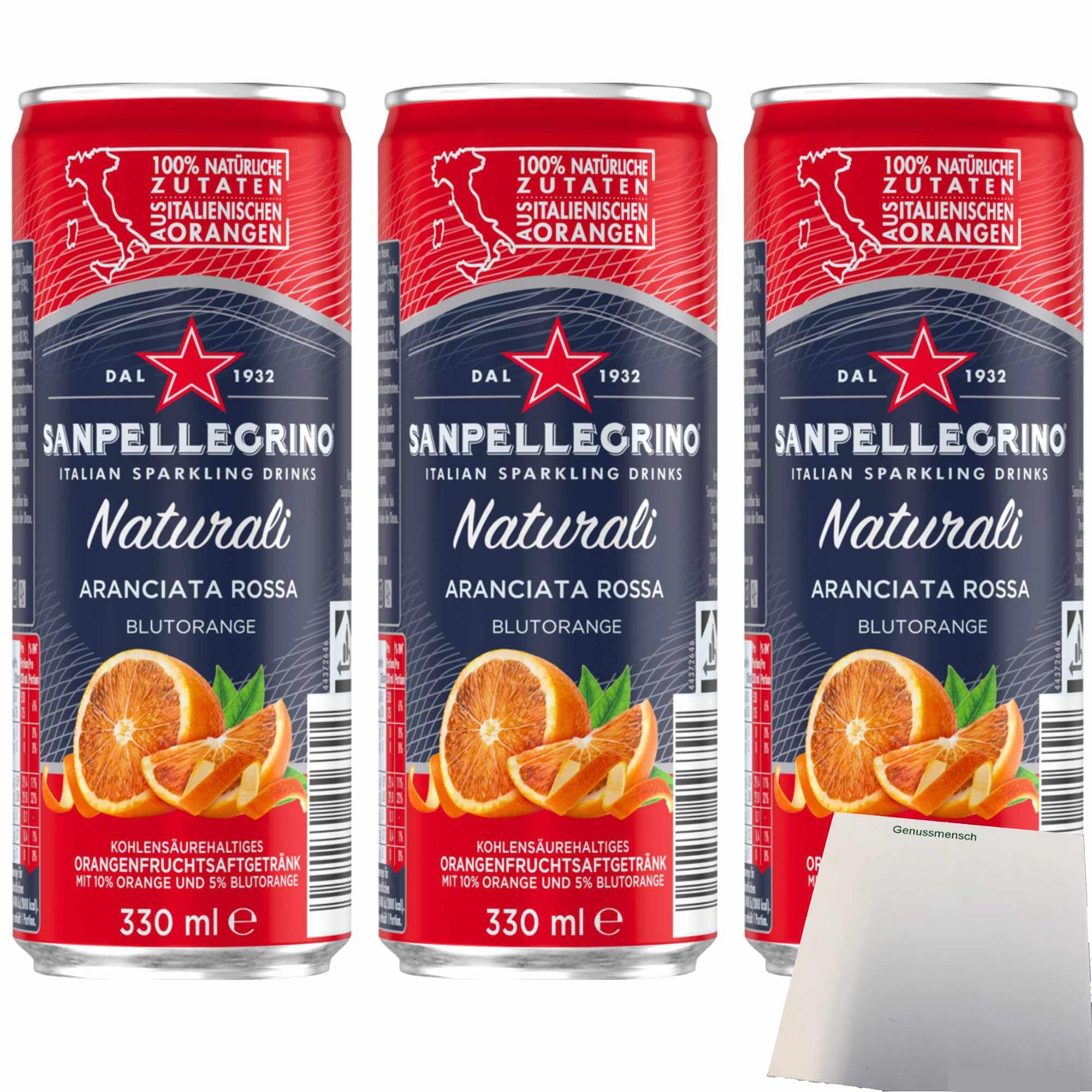 Sanpellegrino Aranciata Rossa Bundle 3er Pack + usy Block