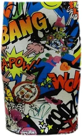 Robe Midi & Crop Top Enfant Fille - Imprimé Graffiti Comics Noir - Tissu Polyester Élastique - Tailles 2-13 Ans