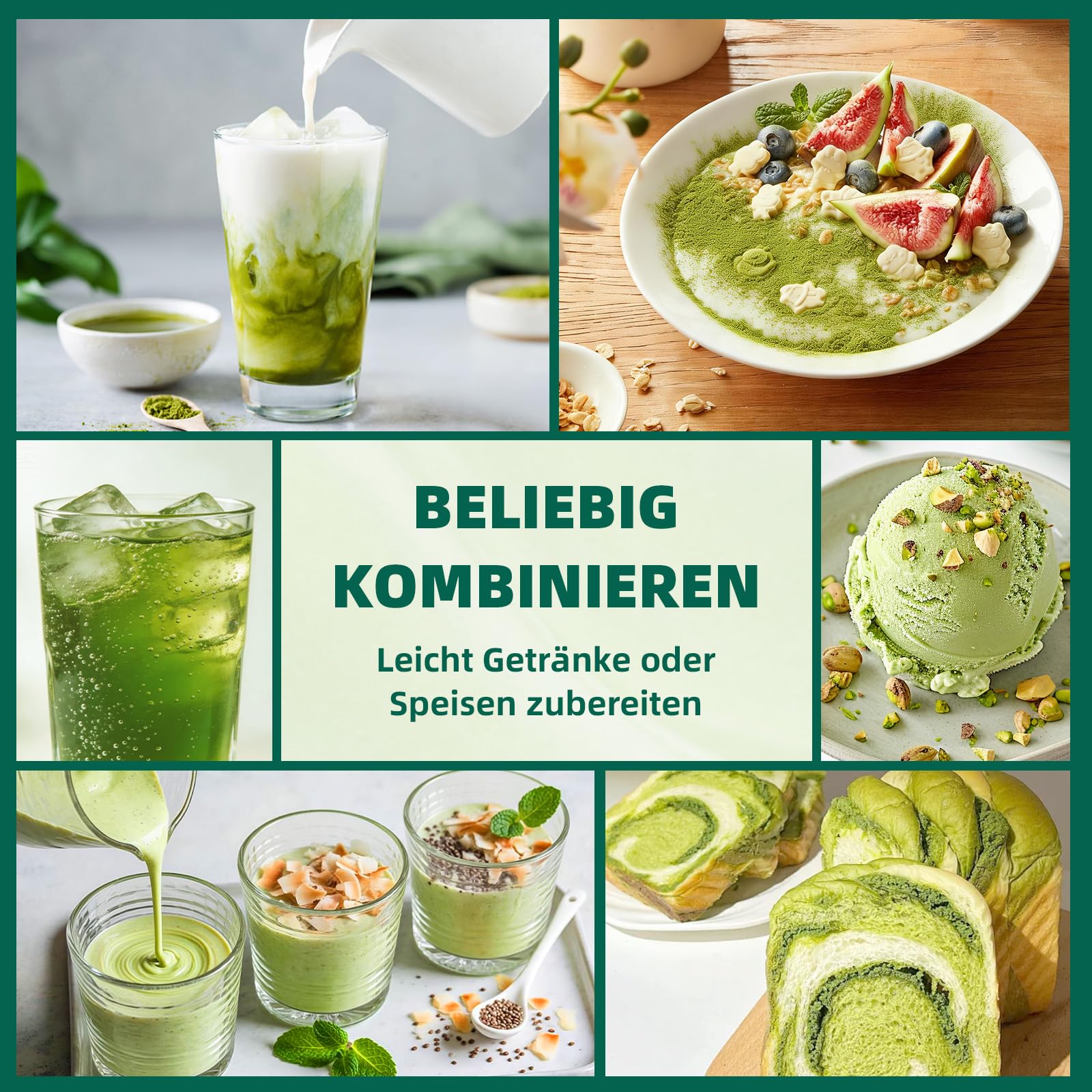 Grüne Entgiftungspulver, Grünes Superfood Pulver Helfer– 33 Zutaten mit Spirulina, Chlorella, Pflanzenstoffen – Greens Pulver mit Ballaststoffen, Enzymen & Probiotika – Vegan, ohne Zuckerzusatz