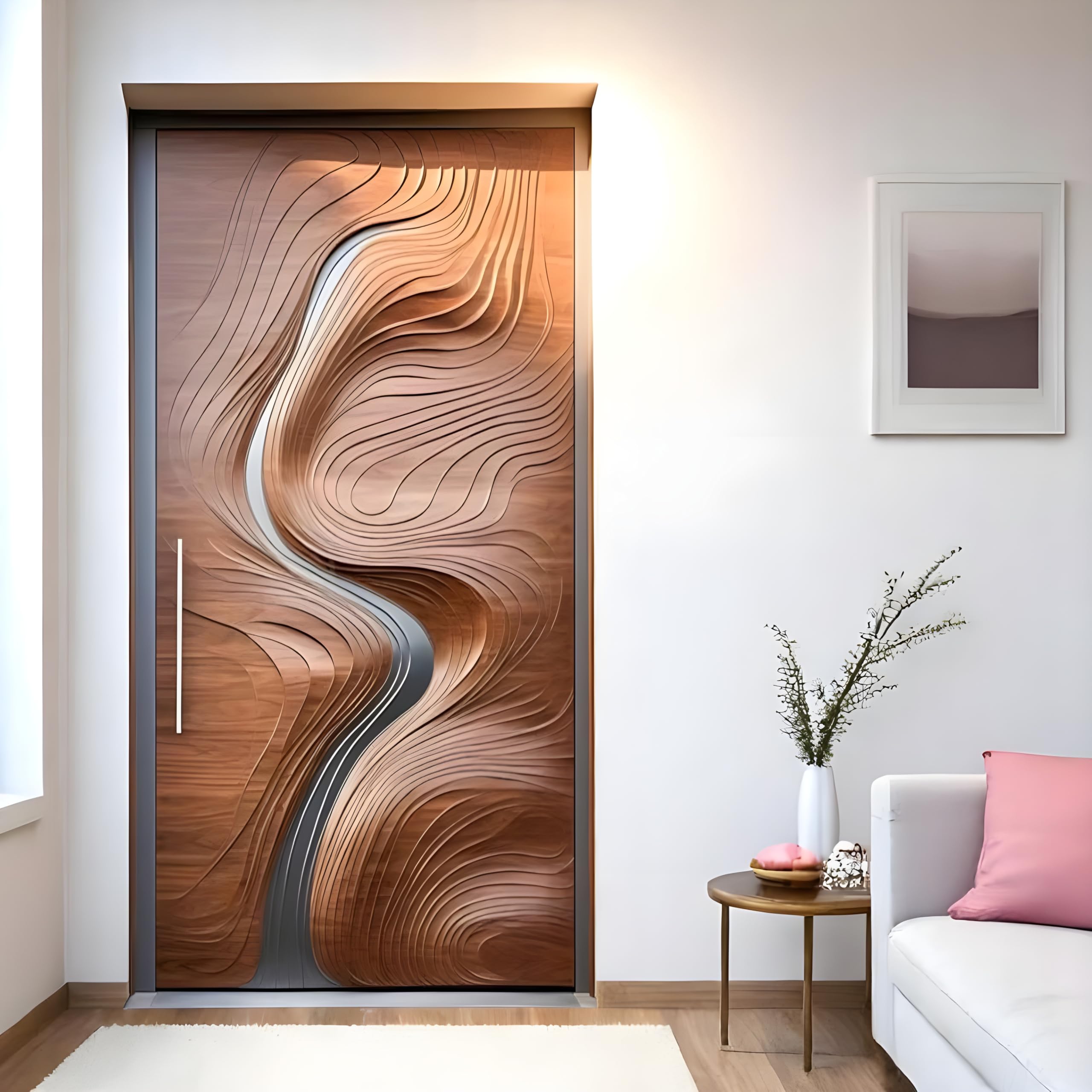 Australian Handicrafts- Teak Wood Double Main Door Hand Carved