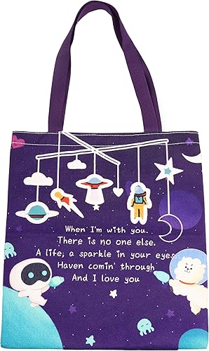 Miniatura 1 de LEVLO K-POP Bolsa de compras con música When I'm with You There is No One Else Bolsa reutilizable para fanáticos de Corea del Sur