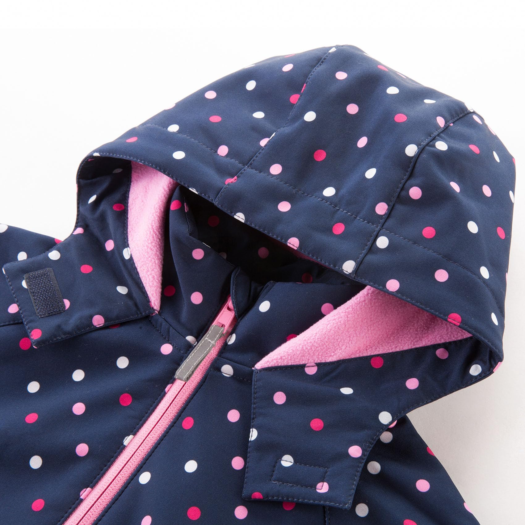 Coupe-vent pour garçons et filles, veste de pluie avec capuche doublée en polaire, manteaux de pluie pour enfants de 4 à 13 ans
