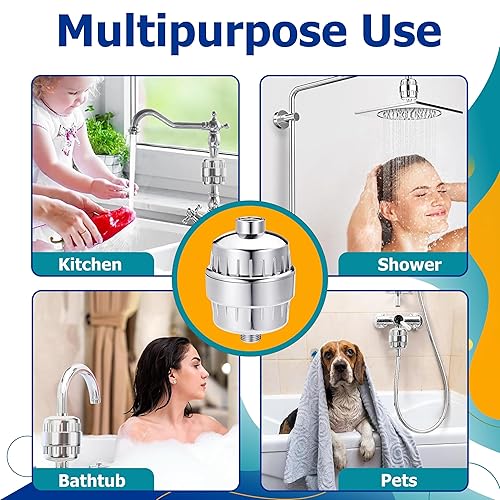 Miniatura 7 de Denali Spring - Filtro de ducha cromado de salida pesadafiltro de ducha universal  15 etapaspaquete de 1 unidad