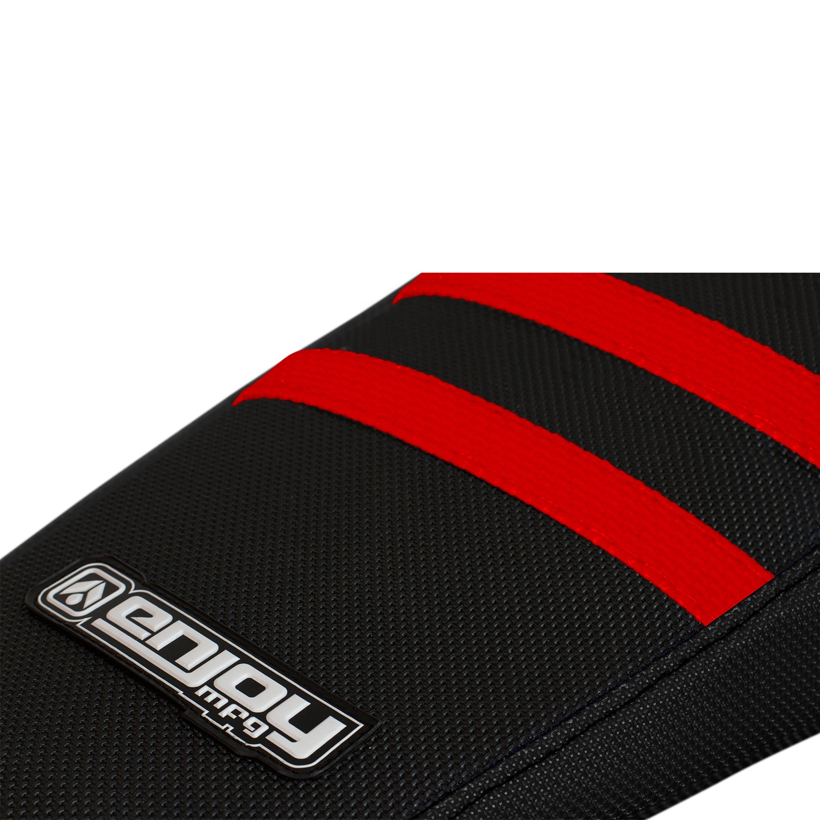 Enjoy Mfg Seat Cover - Compatible Fit for 2008-2014 Yamaha WR 250R & WR 250X - All Black/Red Ribs #110