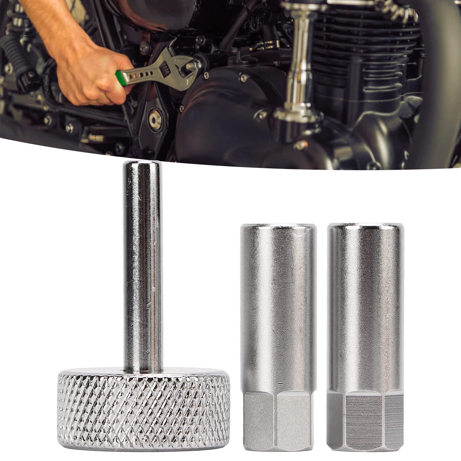 Tissting Ventilspiel Einstellbarer Schraubenschlüssel 3 Stück Satz Enthält 8mm 9mm Sicherungsmutterschlüssel, 3mm Stößel Einsteller, für Motorräder ATVs