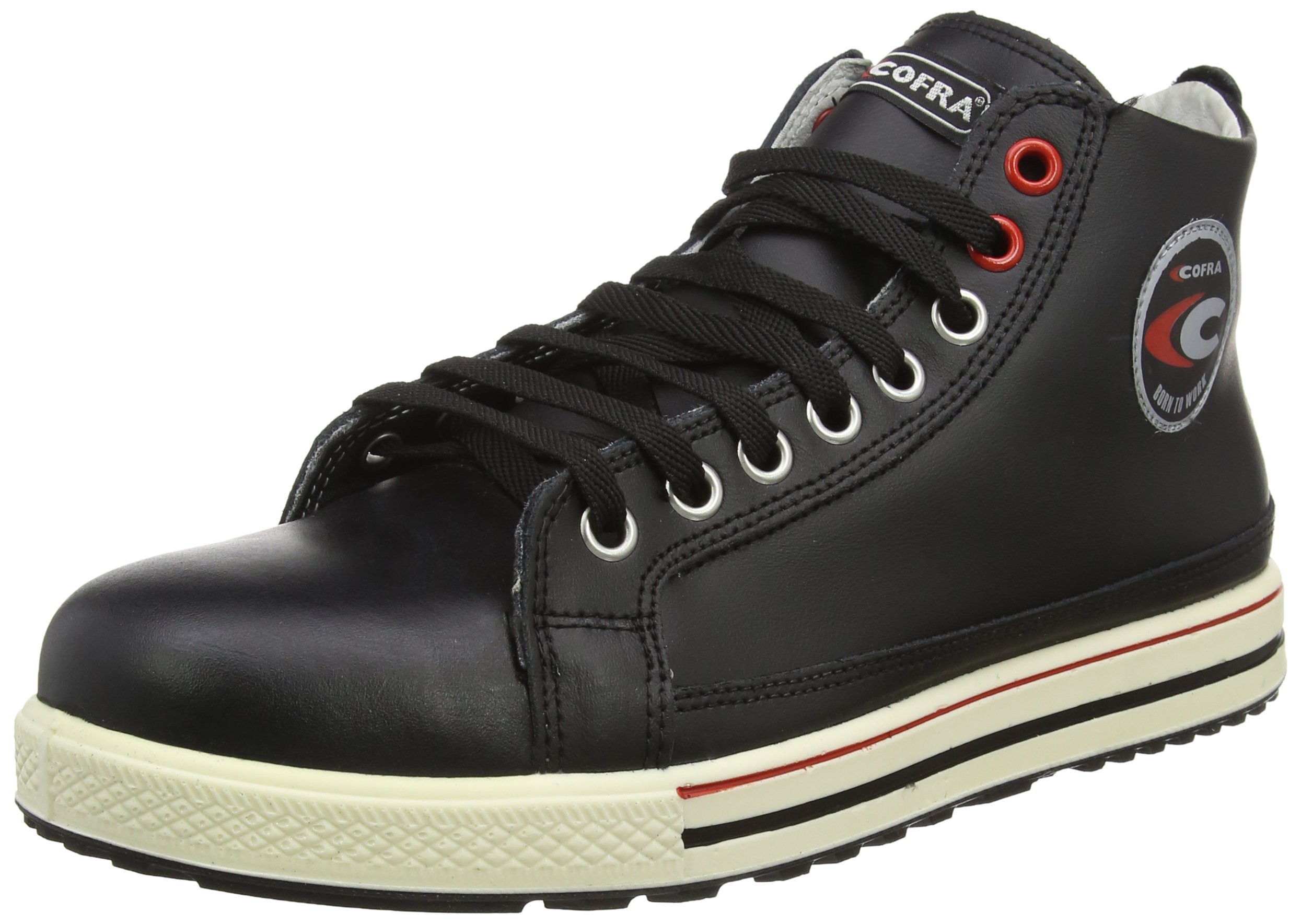 Cofra 35040-001.W42 - Zapatillas de Seguridad (Talla 42, S3 SRC, Color Negro y Blanco)