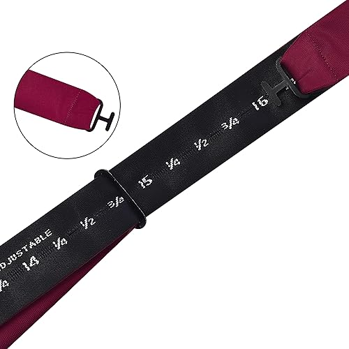 Miniatura 5 de GUSLESON Pajaritas de color liso para hombre, pajarita, pañuelo de satén con bolsillo cuadrado