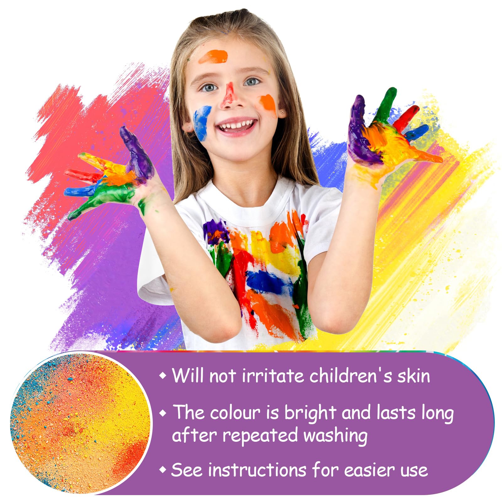 G.C Batikfarben Set Batik Set Kinder mit T-Shirt Stoffbeutel Kopftuch Tischdecken Haargummis 12 Tie Dye Farben Batik Färbemittel Textilien, Kreative Geschenke Tie Dye Bastelset für Kinder Erwachsene