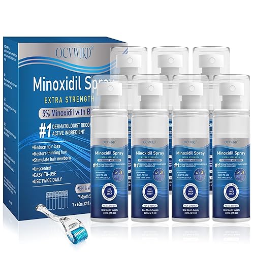 Minoxidil al 5% para hombres y mujeres, suero de crecimiento para regeneración, spray extra fuerte para pérdida de cabello, minoxidil 5 por ciento,