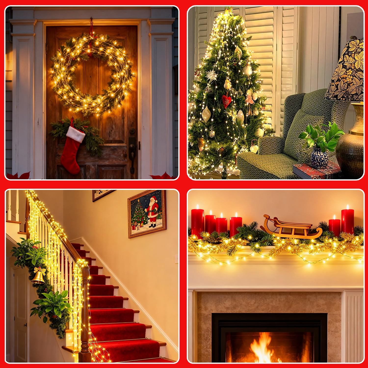 Albero Di Natale Led Herefun Luci Di Natale, 16 * 2M 400 LEDs Luci Decorazione Luci Natale Albero - Foto 4