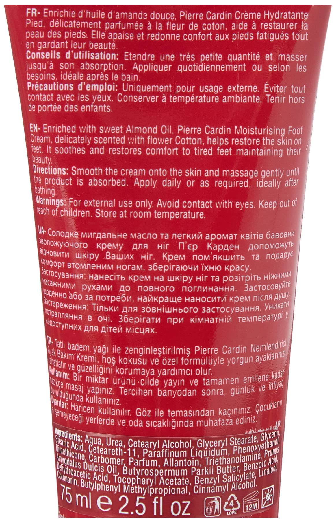 Pierre Cardin Badem Yağı Özlü Nemlendirici Ayak Bakım Kremi (75 ml) 2li paket
