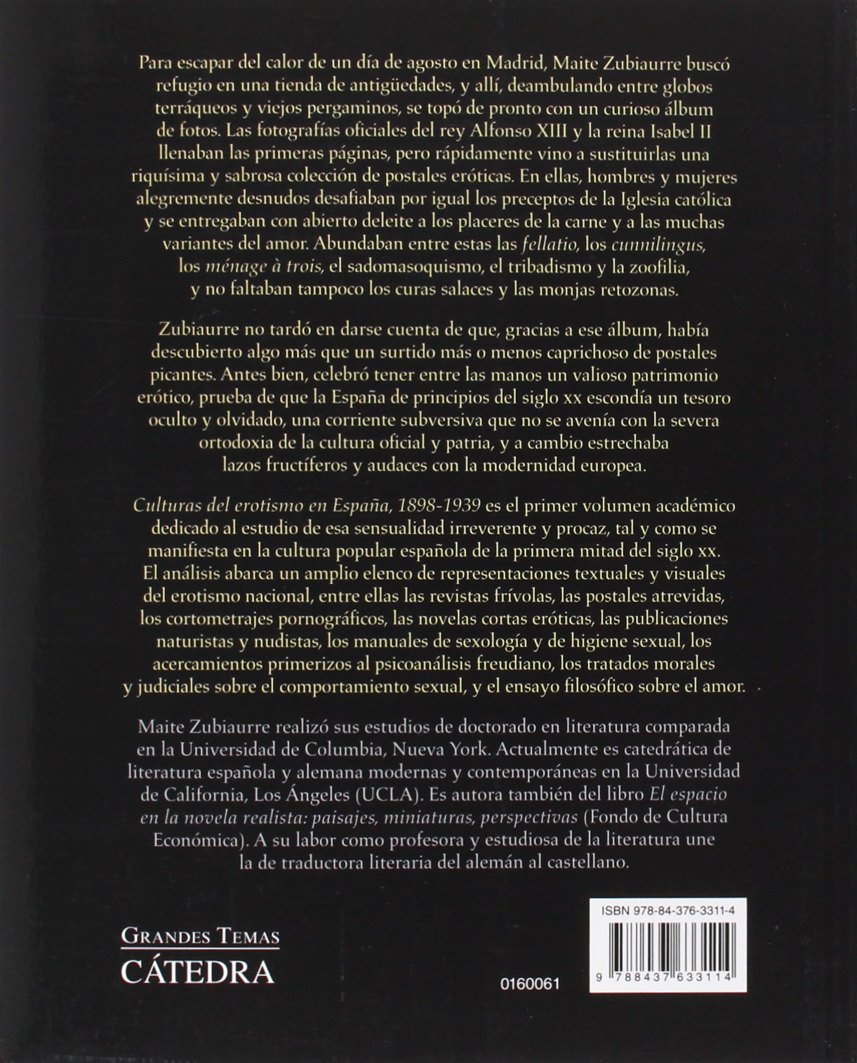 Culturas del erotismo en España, 1898-1939 (Arte Grandes temas)