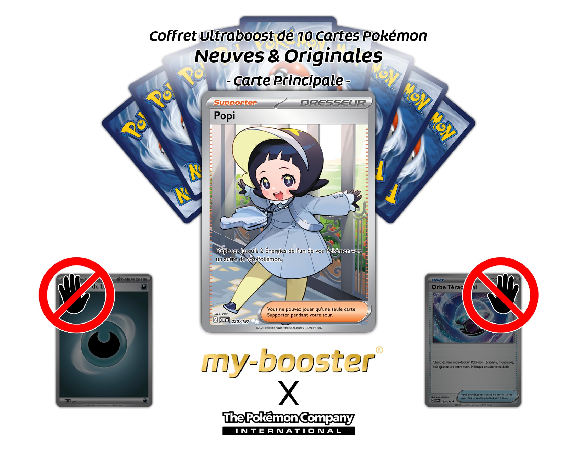 Carte Pokèmon EV03 POPI Dresseur Full Art 220/197 Flammes Obsidiennes FR New