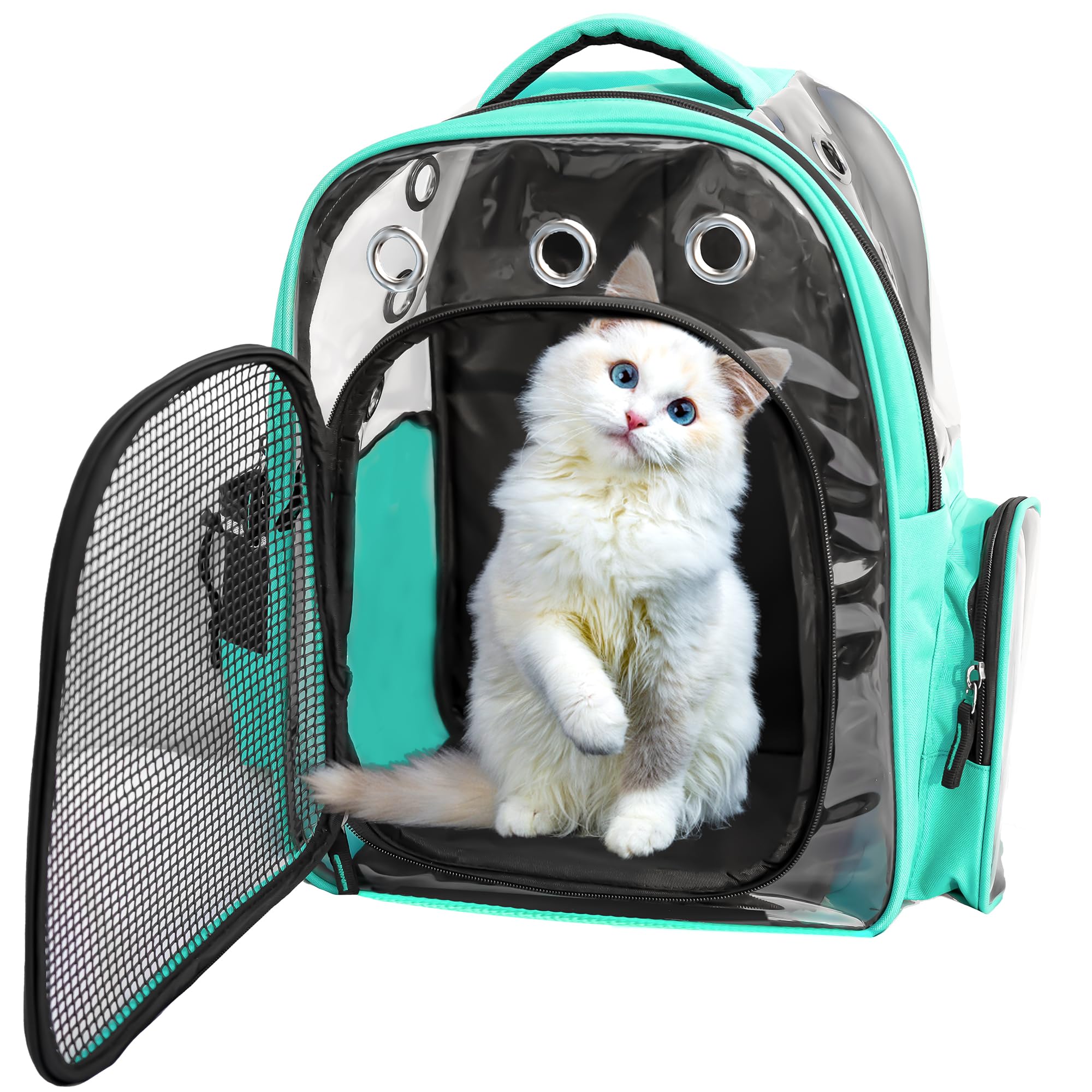Buraq Pets Explorer Pet Carrier Backpack, Designed with Breathable Space, Ventilated,Ideal Cat House, Portable Cat Bag, Secure and Comfortable Cat Carrier Travel Bag for Outdoor Use (Sea - Green) (B0CQXMJ8JL) Amazon Price History, Amazon Price Tracker