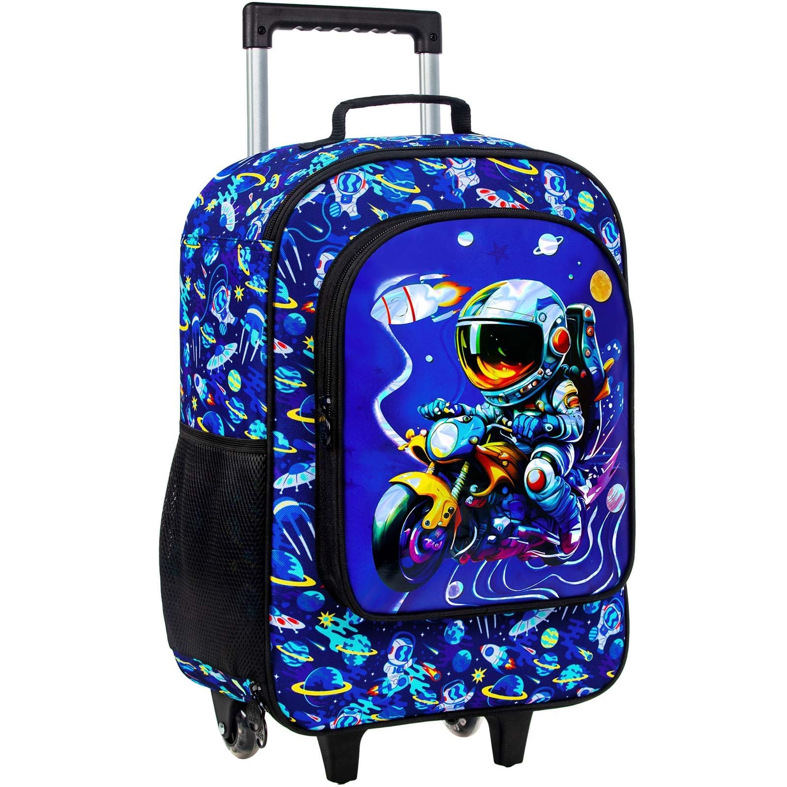 Kids Luggage for Boys, Water Resistant Rolling Suitcase, Cool Astronauts Travel Carry on for Elementary Preschool Toddler
