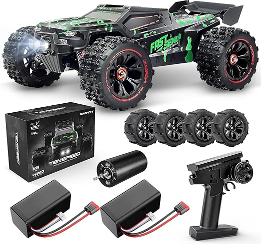 1/14 Brushless RC Cars for Adults Fast 50+ mph, RC Trucks 4x4 Offroad Waterproof, Electric Powered High Speed Remote Control Car, Fast Extreme All Terrain RC Truggy with 3S Battery for Snow Sand