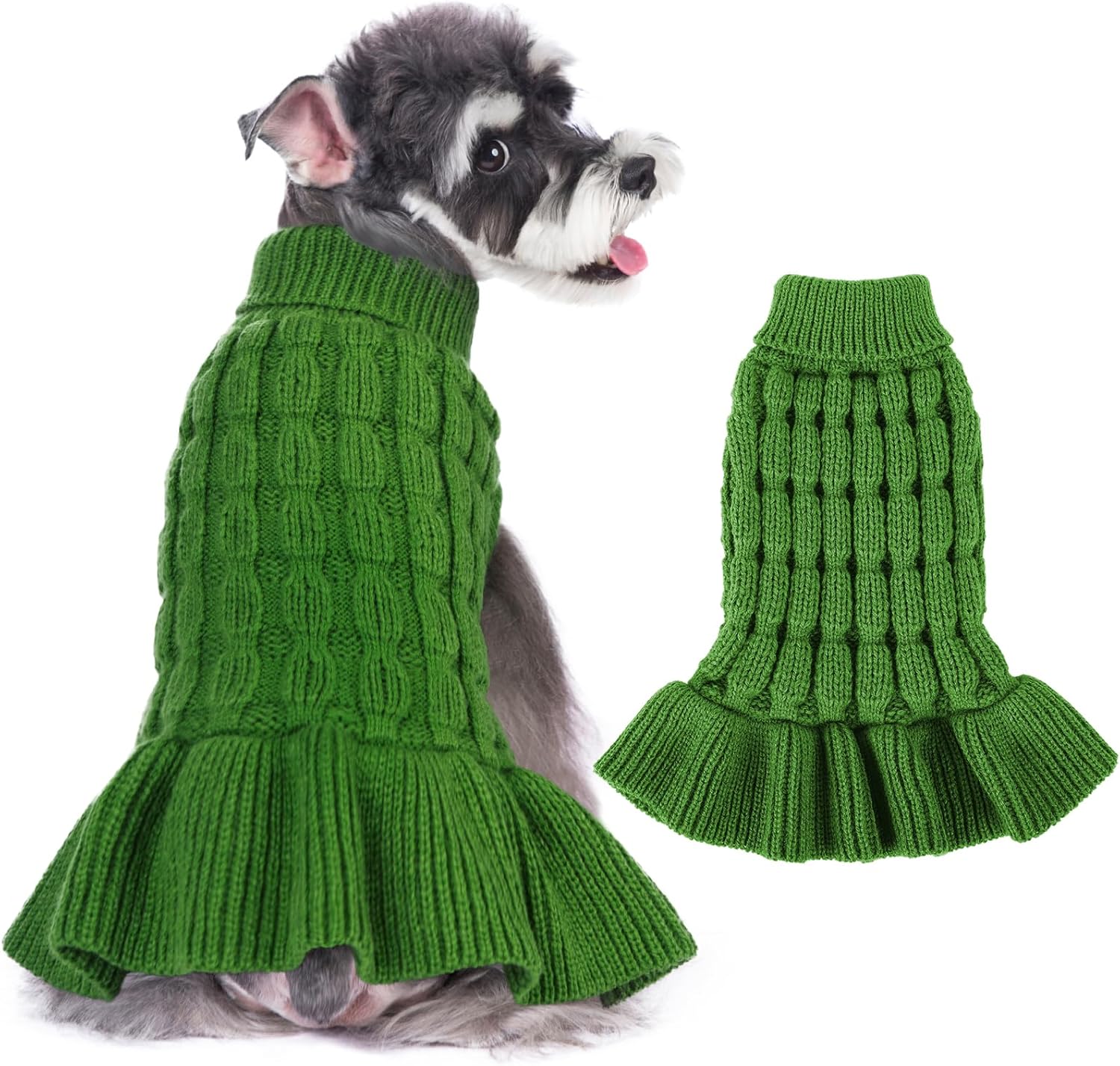 AOFITEE Dog Cat Sweater, Warm Turtleneck Small Dog