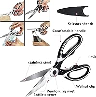 Vista 4 de Cuchillo de pesca, kit de limpieza de peces 7 piezas cuchillo de pescado, cepillo de limpieza de escamas de pescado, tijeras multifuncionales