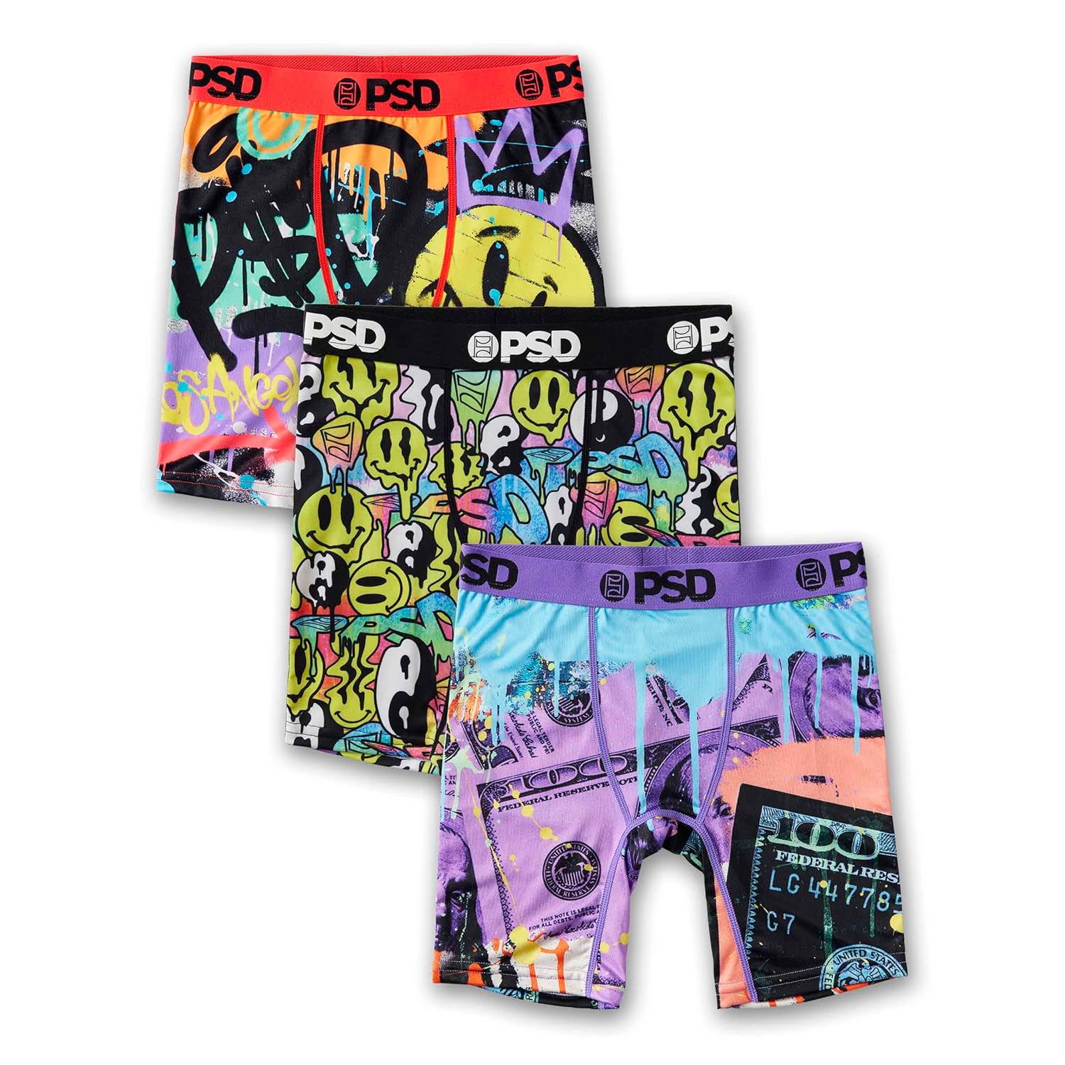 PSD Underwear Boys Boxer Briefs - Animal Print Comfortable Active Underwear for Boys Packs Singles