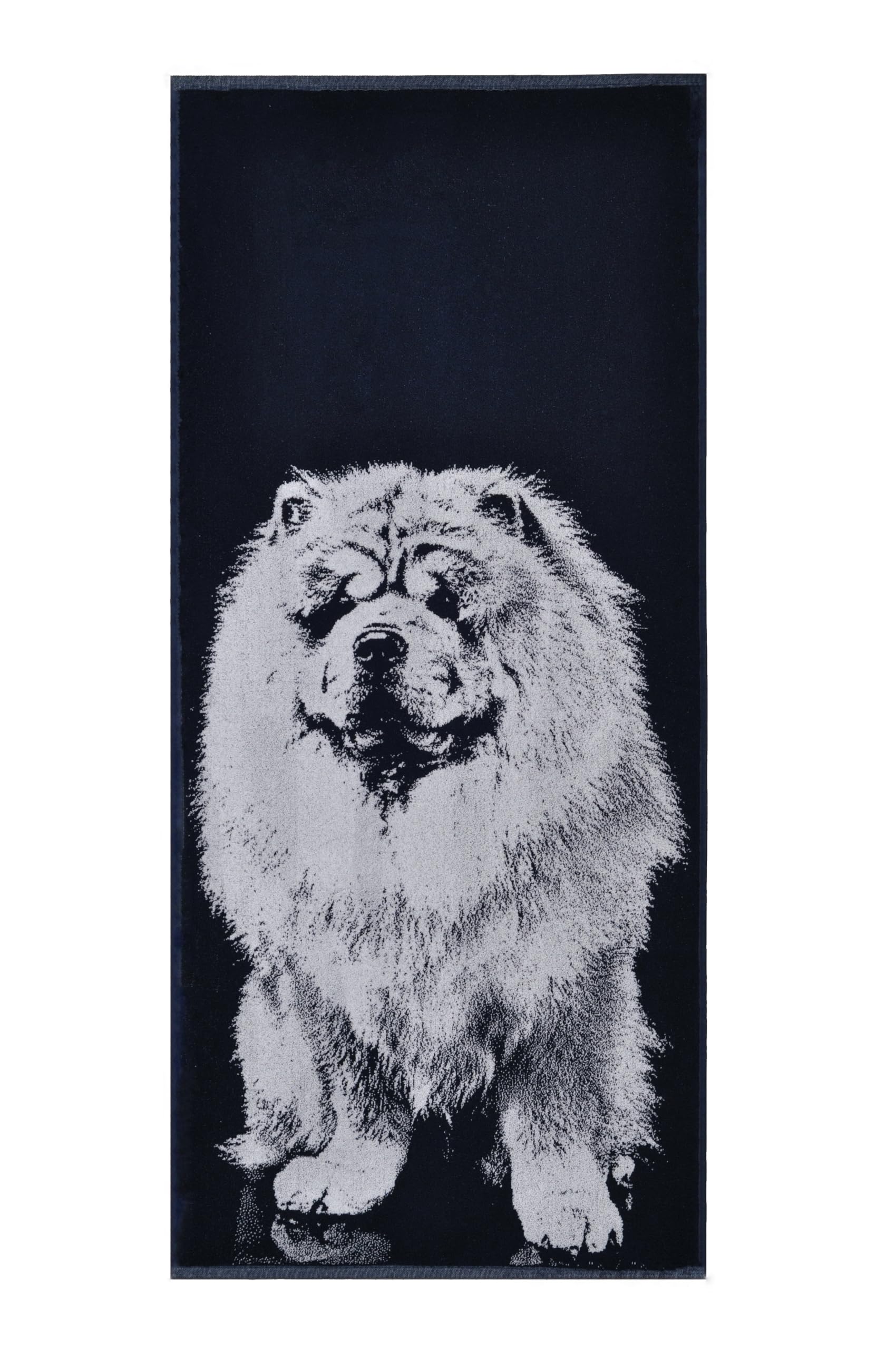 Asciugamano in 100% cotone – Chow Chow – morbido telo da bagno con motivo per adulti e bambini, telo mare & asciugamano sportivo – 67 x 150 cm