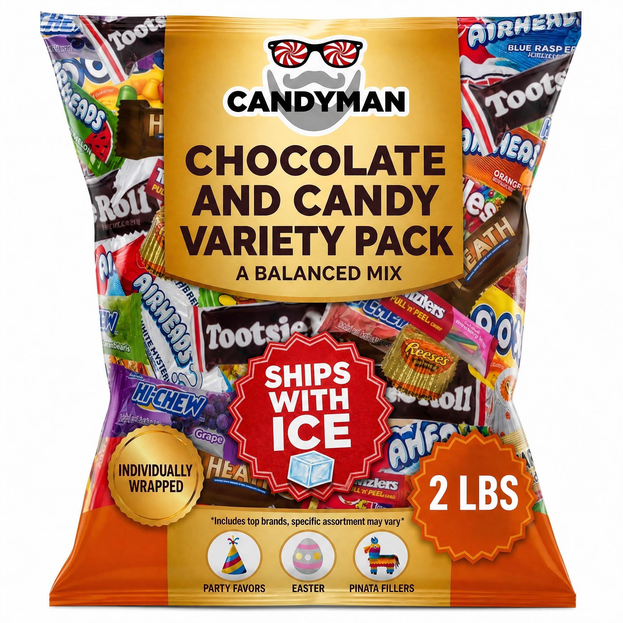 Amazon.com : CANDYMAN Bulk Candy Variety Pack - 80+ Pieces, 2 LB