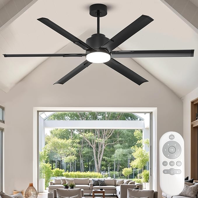 JAYNLT 72 Inch Ceiling Fan with Light