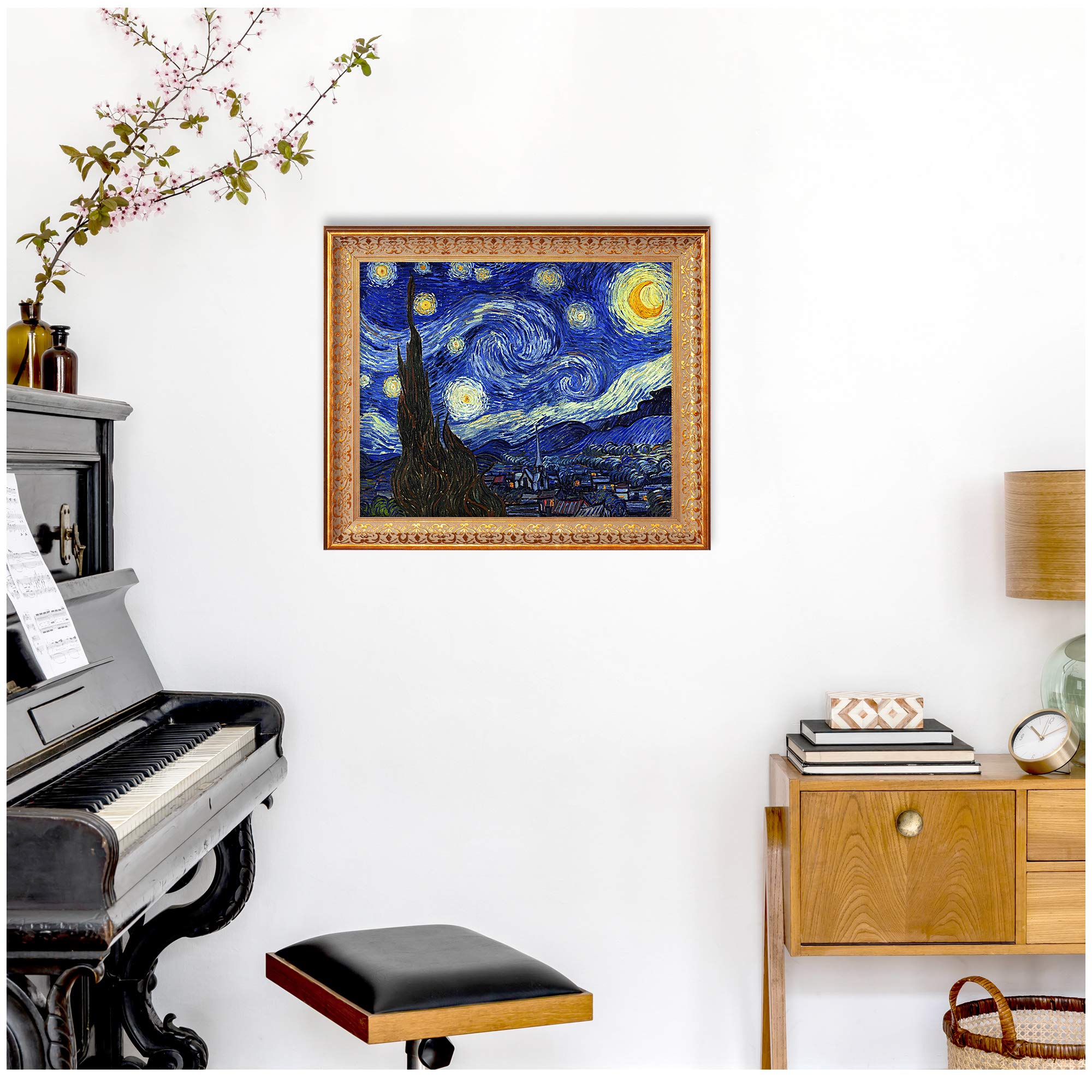 Amazon.co.jp: ヴィンセント・ヴァン・ゴッホ作星月夜。フレームサイズ