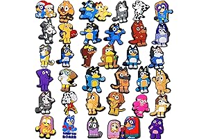 35Pcs Bluey Dog Charms Shoe Charms for Clog Sandals Decoration with Wristband Bracelet