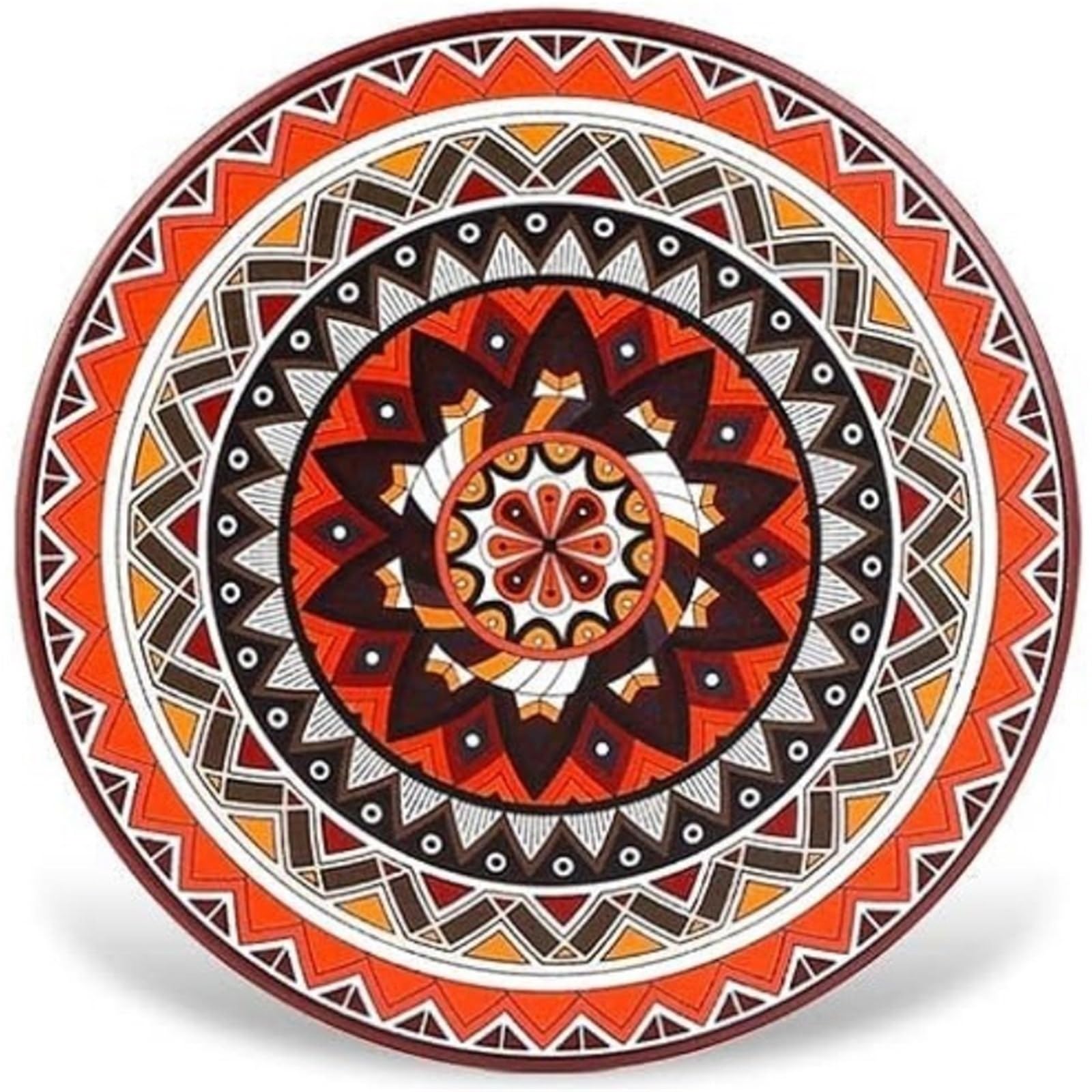 Coasters For Drinks For Mandala Ceramic With Cork Base For Housewarming Birthday for kitchen(Color2,10.8x10.8cm)