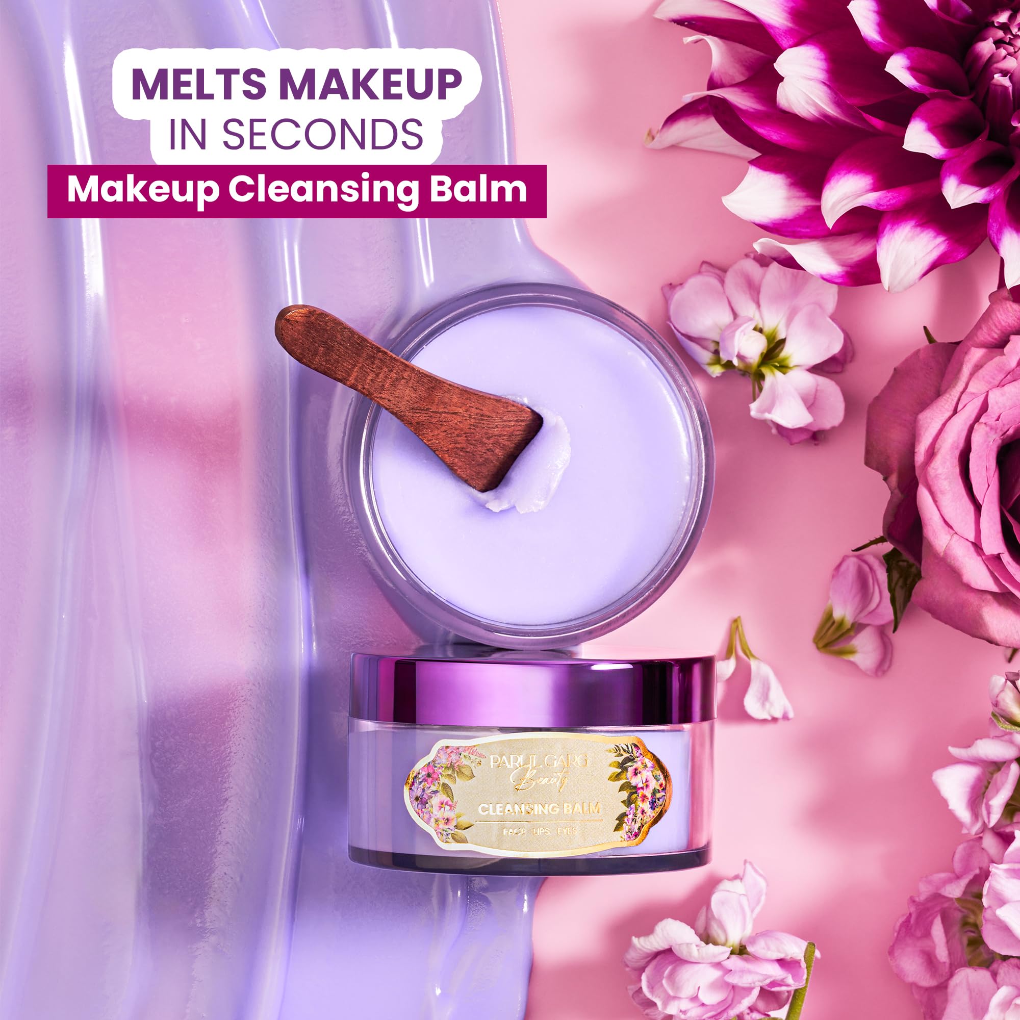 Parul Garg Beauty Cleansing Balm – Gentle Hydrating Makeup Remover | Dissolves Waterproof Makeup, Nourishes & Refreshes Skin | Non-Greasy, Lightweight, All Skin Types - Image 2 thumbnail