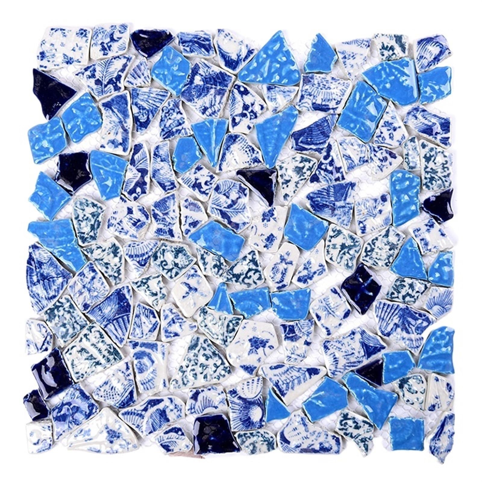 WBTAJZHY DIY Ceramic Mosaic Tiles 100g Multicolor Irregular Fragments(10)
