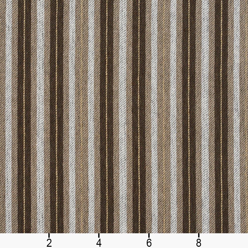 Taupe Striped Jacquard Upholstery Fabric by The Yard - SKU: Mitchell Desert