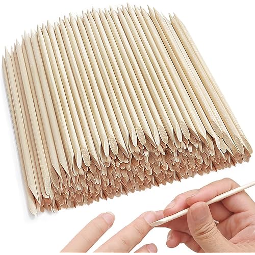 Orange Sticks for Nails, 200pcs 4.5 inch Wooden Cuticle Pusher Sticks Orange Wood Stick Nails for Manicure & Pedicure Nail Wooden Sticks Remover Manicure Pedicure Tool
