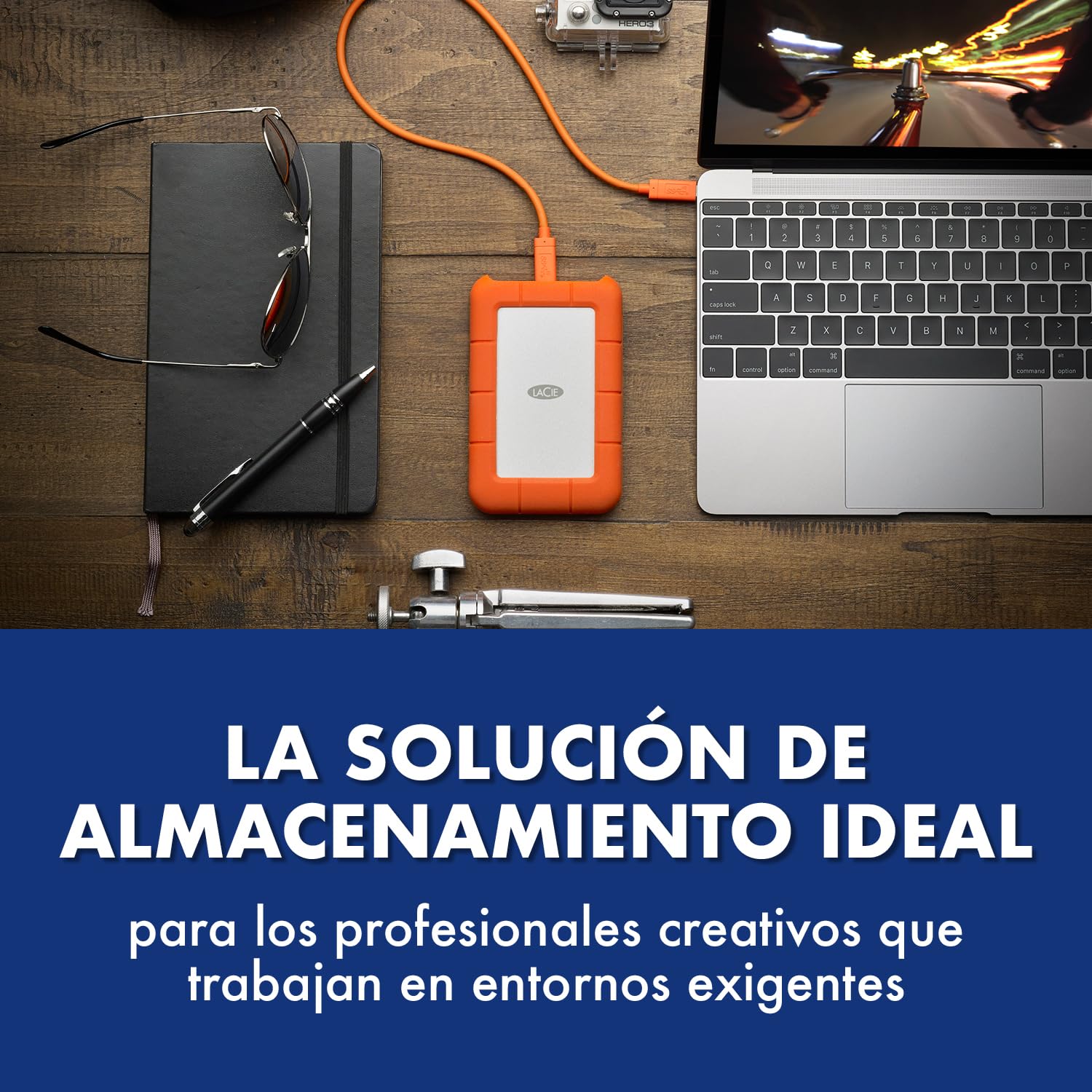 LaCie Rugged USB-C 2TB — antigolpes, USB‑C Disco duro externo portátil 2,5", para Mac y Windows — incluye Rescue Data Recovery - 5