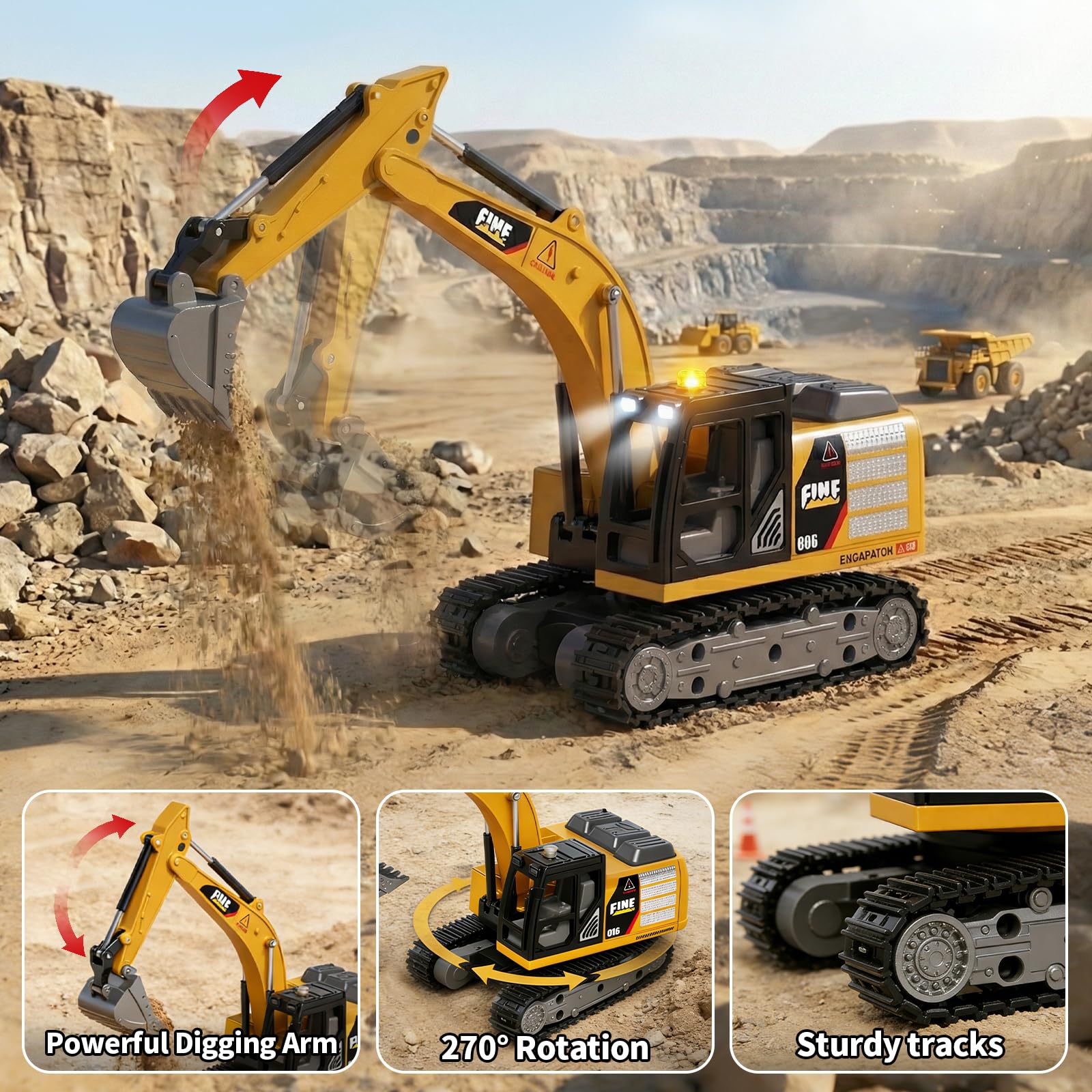Excavadora de control remoto