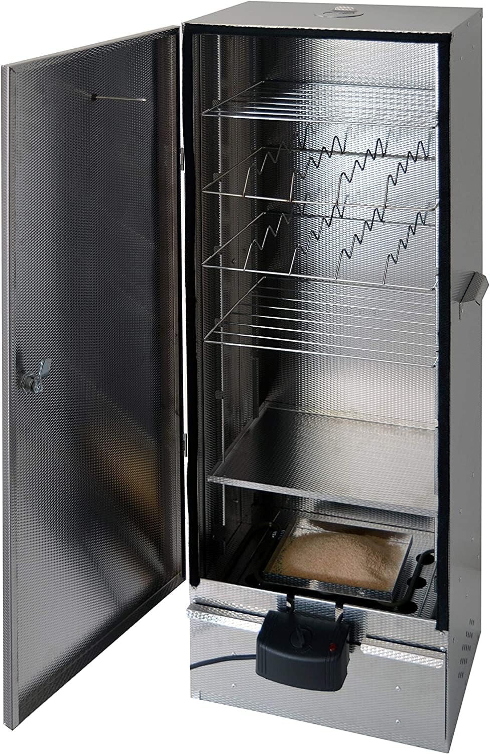 NOWOSmoker - Räucherofen Edelstahl Räucherschrank Höhe 110cm Smoker zum Warmräuchern u ...