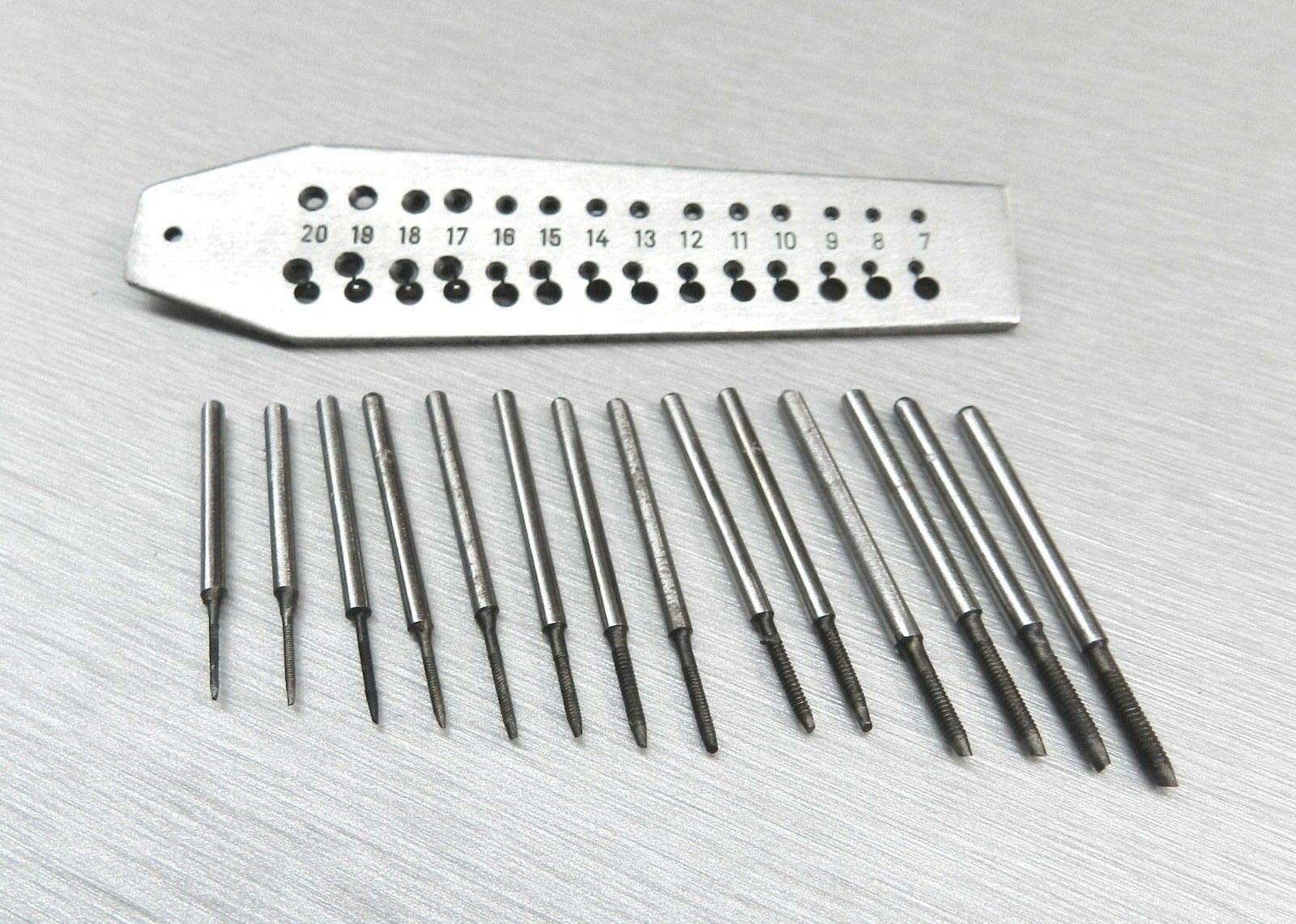 OSCAR Mini Tap and Die Set | 14 Taps with Screw Plate & Pin Vise | 0.7β2mm Jewellery Making Tool | Silver Finish