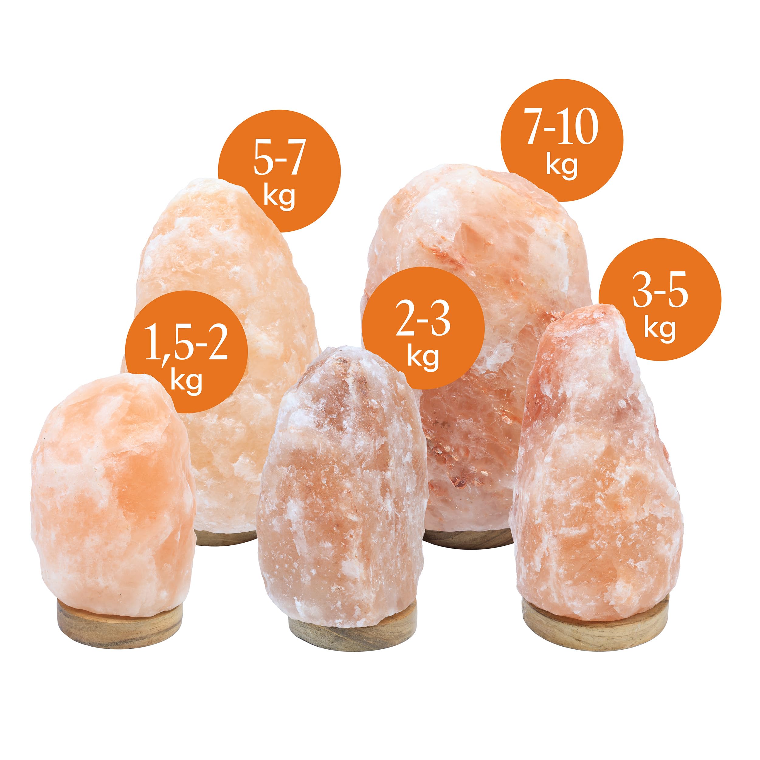 ESOTERRA Lampe de sel Sel naturel d'Himalaya - kit électrique CE inclus (3-5Kg)
