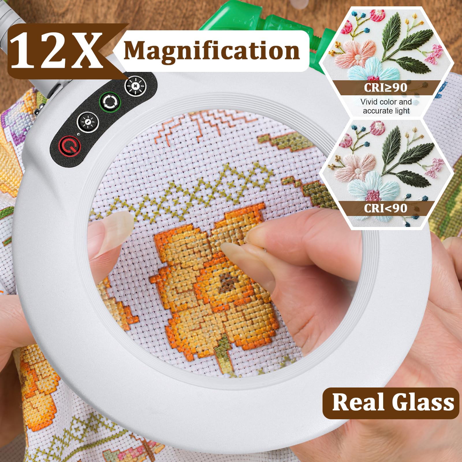 loupe avec pince pour travaux manuels