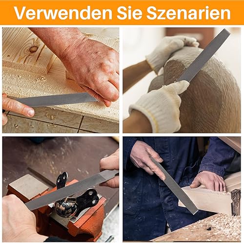 Miniatura 14 de Lima de corte medio redondo de 6 pulgadas, dientes de doble corte, acero de alto carbono, lima de una sola mano sin mango, adecuada para dar forma a