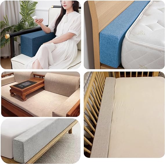 Custom Size Sofa Arm Support Pillows Rectangle Headboard Pillow Washable Pillow for Neck Support and Bed Gap Filler Closing Pillows