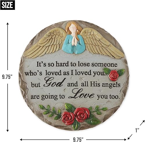 Miniatura 7 de DII Colección Memorial Stepping Stone, cemento, difícil de perder, 9.75 pulgadas de diámetro