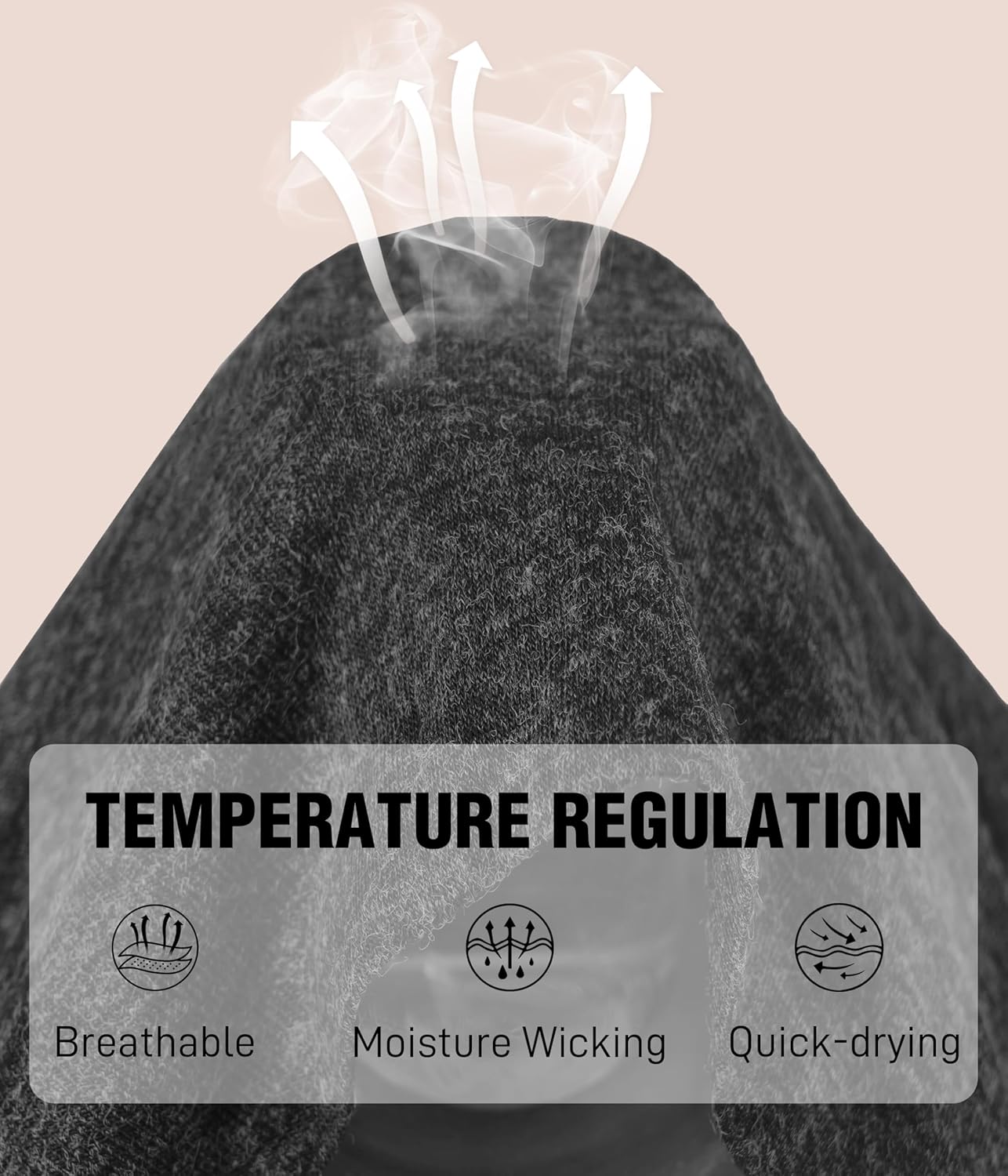 Merino Wool Womens High Waisted Underwear,Breathable Wool Panties,Moisture Wicking Wooly Briefs for Ladie 3 Pack - Image 5